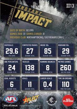 2019 Select Footy Stars - Instant Impact #II13 Patrick Cripps Back